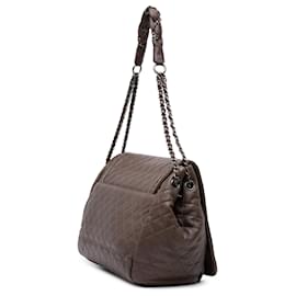 Chanel-Chanel Brown Large Quilted Calfskin Istanbul Accordion Flap-Brown