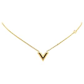 Louis Vuitton-Collier Essentiel V en or plaqué or Louis Vuitton-Doré