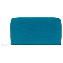 Louis Vuitton-Louis Vuitton Blue Epi Zippy Long Wallet-Blue,Light blue