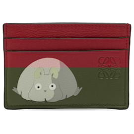 Loewe-LOEWE Red Studio Ghibli Spirited Away Leather Boh Rat Card Holder-Red