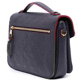 Louis Vuitton-Louis Vuitton Blue Monogram Empreinte Pochette Metis-Blue,Navy blue