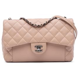 Chanel-Chanel Brown Medium CC Quilted Calfskin Single Flap-Brown,Flesh