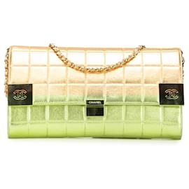 Chanel-Chanel Gold CC Choco Bar Metallic Lambskin Flap-Golden