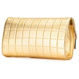 Chanel-Chanel Gold CC Choco Bar Metallic Lambskin Flap-Golden