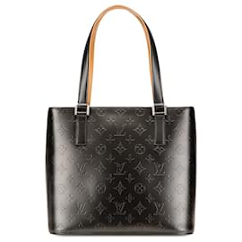 Louis Vuitton-Louis Vuitton Monogram Mat Stockton Gris-Marron,Gris anthracite