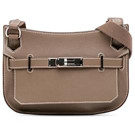 Hermès-Hermès Mini Jypsiere Evercolor Marron-Marron,Taupe