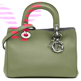 Dior-Dior Pink Small Leather Diorissimo Satchel-Pink,Other