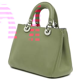 Dior-Dior Pink Small Leather Diorissimo Satchel-Pink,Other