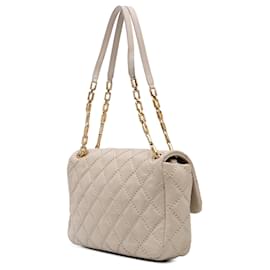 Chanel-Chanel Marron Cuir de Veau Matelassé Ultimate Stitch Retro Chaîne Flap-Marron,Beige