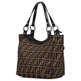 Fendi-Fendi Brown Zucca Canvas Chef Tote-Brown