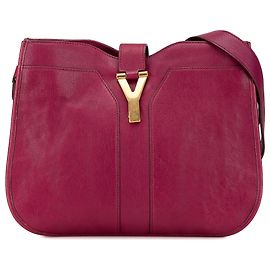 Yves Saint Laurent Cabas Chyc de couro rosa médio com alça transversal Rosa Outro
