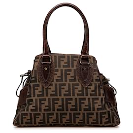 Fendi-Fendi Brown Zucca Canvas Etniko Handbag-Brown