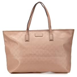 Gucci-Gucci Pink Large GG Imprime Joy Tote-Pink