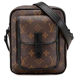 Louis Vuitton-Louis Vuitton Marron Monogram Macassar Christopher Portable-Marron