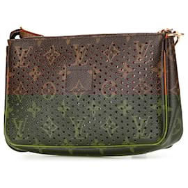 Louis Vuitton-Pochette Accessoires perforée Monogram marron Louis Vuitton-Marron