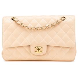 Chanel-Chanel Brown Medium Classic Caviar Double Flap-Marron,Beige