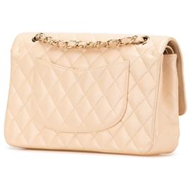 Chanel-Chanel Brown Medium Classic Caviar Double Flap-Marron,Beige