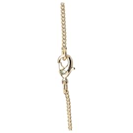 Chanel-Collier pendentif en perles fantaisie et strass CC plaqué or Chanel-Doré,Autre