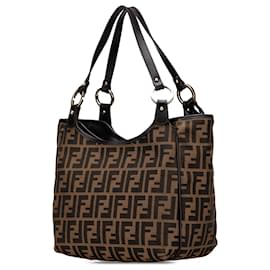 Fendi-Fendi Brown Zucca Canvas Chef Tote-Brown