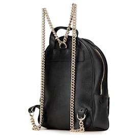 Gucci-Gucci Black Soho Leather Chain Backpack-Black