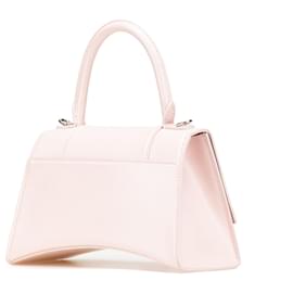 Balenciaga-Sac à main en cuir rose Balenciaga Hourglass petit modèle-Rose