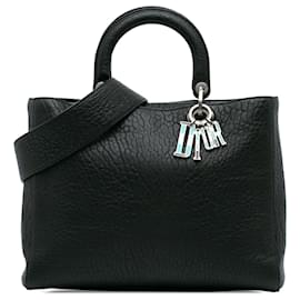 Dior-Dior Black Large Canyon Grained Lambskin Lady Dior-Black