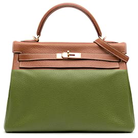 Hermès-Hermès Brown Togo Kelly II Retourne 32-Brown
