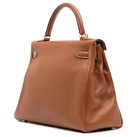 Hermès-Hermès Brown Togo Kelly II Retourne 32-Brown