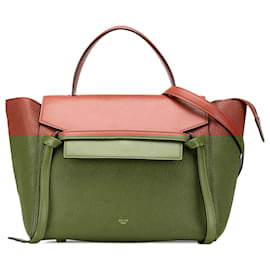 Céline-Celine Brown Mini Goatskin Belt Bag-Brown