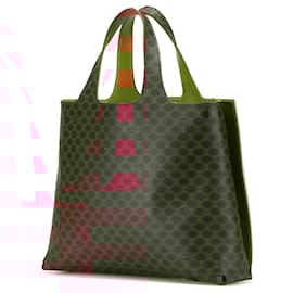 Céline-Celine Brown Macadam Coated Canvas Tote-Brown