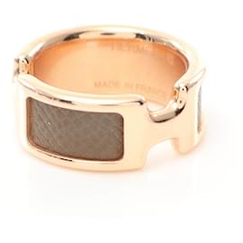 Hermès-Bague Hermes Olympe PM Etoupe-Marron,Doré,Taupe