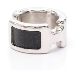 Hermès-Hermes Olympe PM Clip Earrings-Black,Silvery