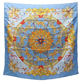 Hermès-Hermes Carre 90 Luna Park Scarf-Blue,Multiple colors