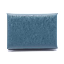 Hermès-Hermes Calvi Duo Wallet/Coin Case-Green