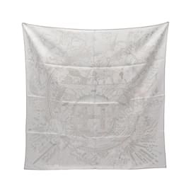 Hermès-Hermes Carré 90 PLEASE HOLD THE LINE Scarf-White,Multiple colors