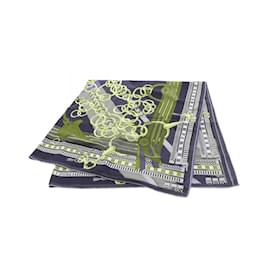 Hermès-Hermes Carre Geant 140 Brides et Gris Scarf-Multiple colors,Navy blue