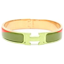Hermès-Bracelet en émail rouge Clic d'Hermès-Rouge