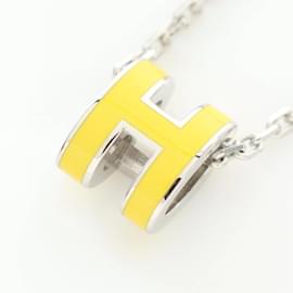 Hermès-Collier Hermes Mini Pop H-Doré,Jaune