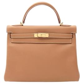 Hermès-Sac à main Hermes Kelly 32-Marron,Autre