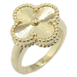 Van Cleef & Arpels-Van Cleef & Arpels Alhambra 18K Yellow Gold Band Ring-Yellow
