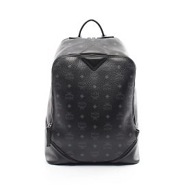 MCM Duke Visetos Medium Rucksack Backpack Black