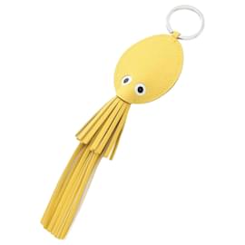 Hermès-Accessoire de sac à main en cuir charm Poulpe Hermes-Jaune