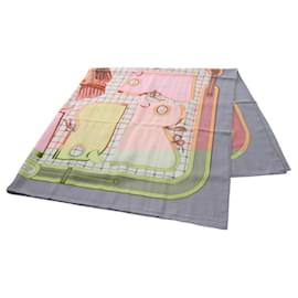 Hermès-Hermes HERMES Carre Gean 140 Camails Scarf-Brown,Multiple colors