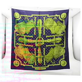 Hermès-Hermes Carré 90 SELLES A HOUSSE Scarf-Multiple colors,Navy blue