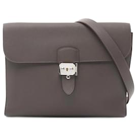 Hermès-Sac à dépeche 29 Etain d'Hermès-Marron,Gris
