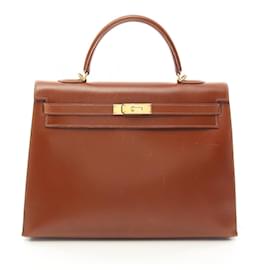 Hermès-Hermes Kelly 35 Handbag-Brown