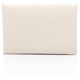 Hermès-Hermes Calvi Verso Nata Sesame Coin Case-Cream