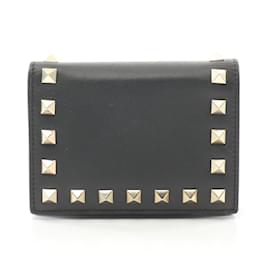 Valentino Garavani-Valentino Garavani Rockstud Bi-fold Wallet-Black