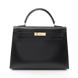 Hermès-Sac à main Hermes Kelly 32-Noir