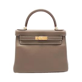 Hermès-Hermes Kelly 28 Handbag-Brown